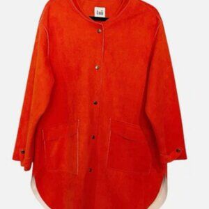 Luii Faux Suede Button Down Jacket (L)